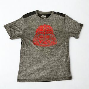 Star Wars Shirt Boys 2X 18 Athletic Graphic Darth Vader Gray Short Sleeve Tee